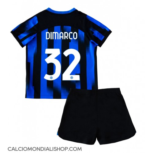 Maglie da calcio Inter Milan Federico Dimarco #32 Prima Maglia Bambino 2023-24 Manica Corta (+ Pantaloni corti)